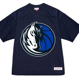 New Women's Men's Large Dallas Mavericks Football-Style Jersey Mitchell & Ness